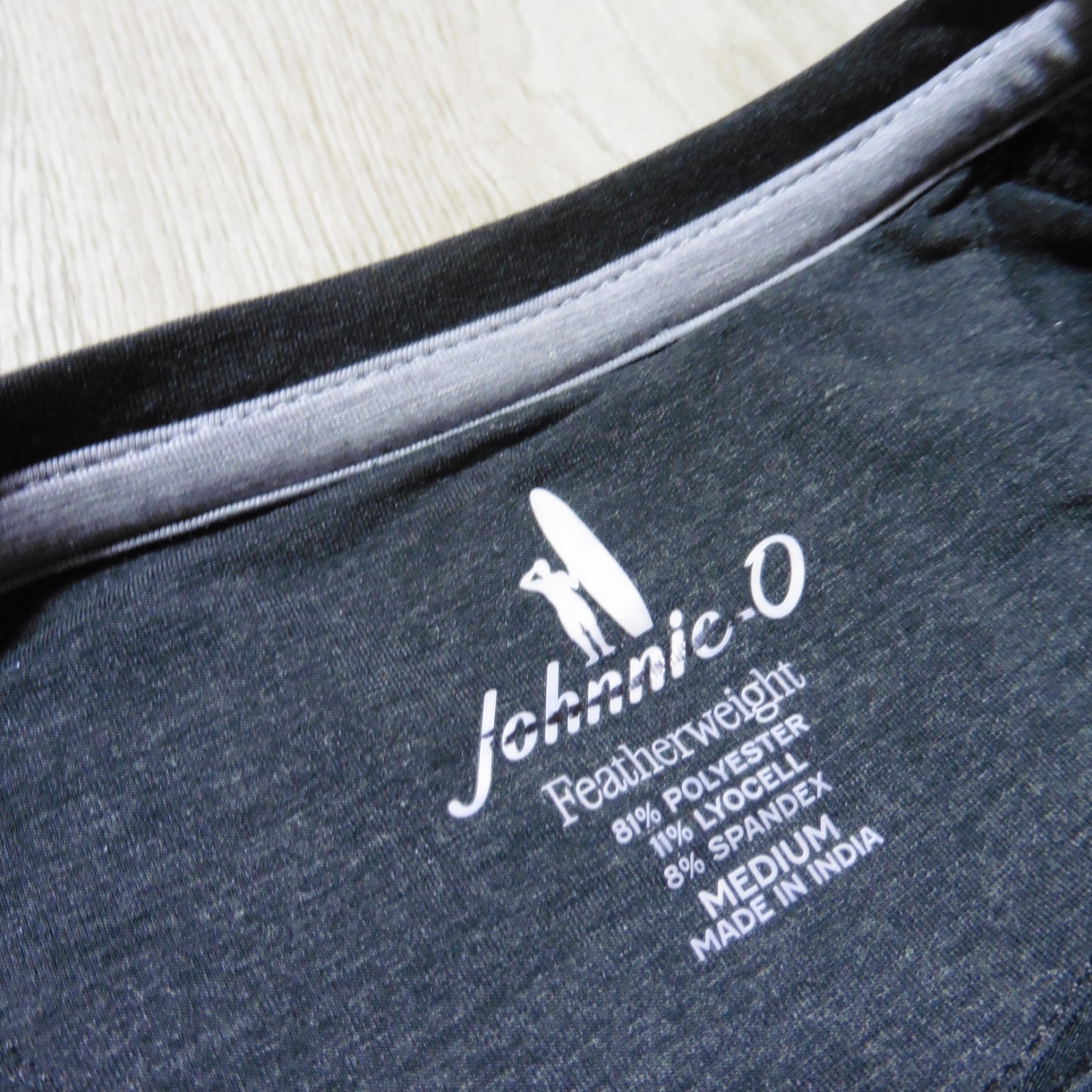 JOHNNIE-O Mens M MEDIUM COURSE T SHIRT PERFORMANCE SHORT SLEEVE HEATHER BLACK