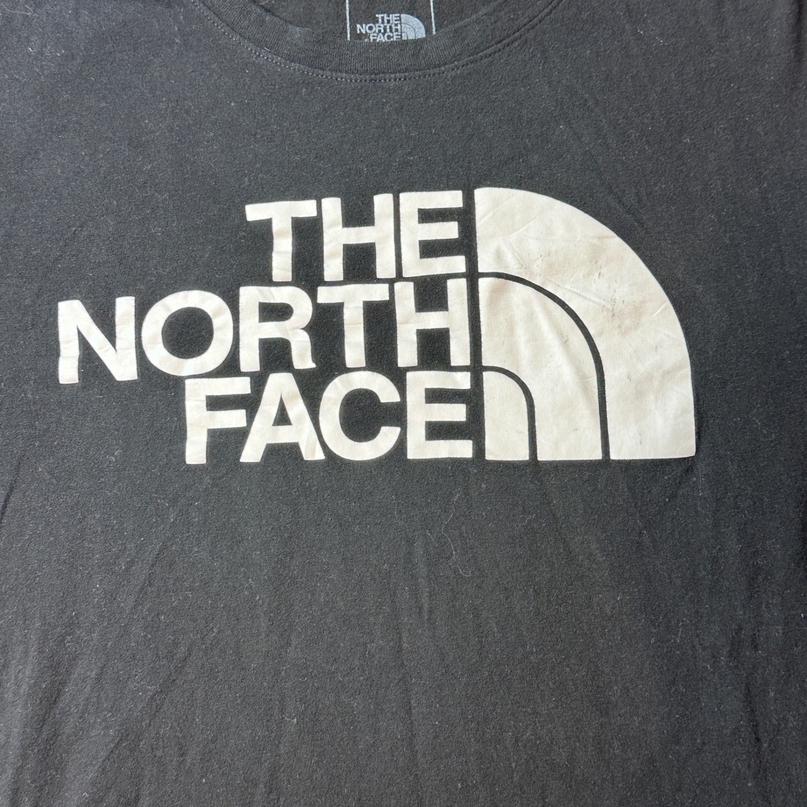 The North Face T-Shirt Mens L Black Half Dome Logo Graphic Short Sleeve Cotton