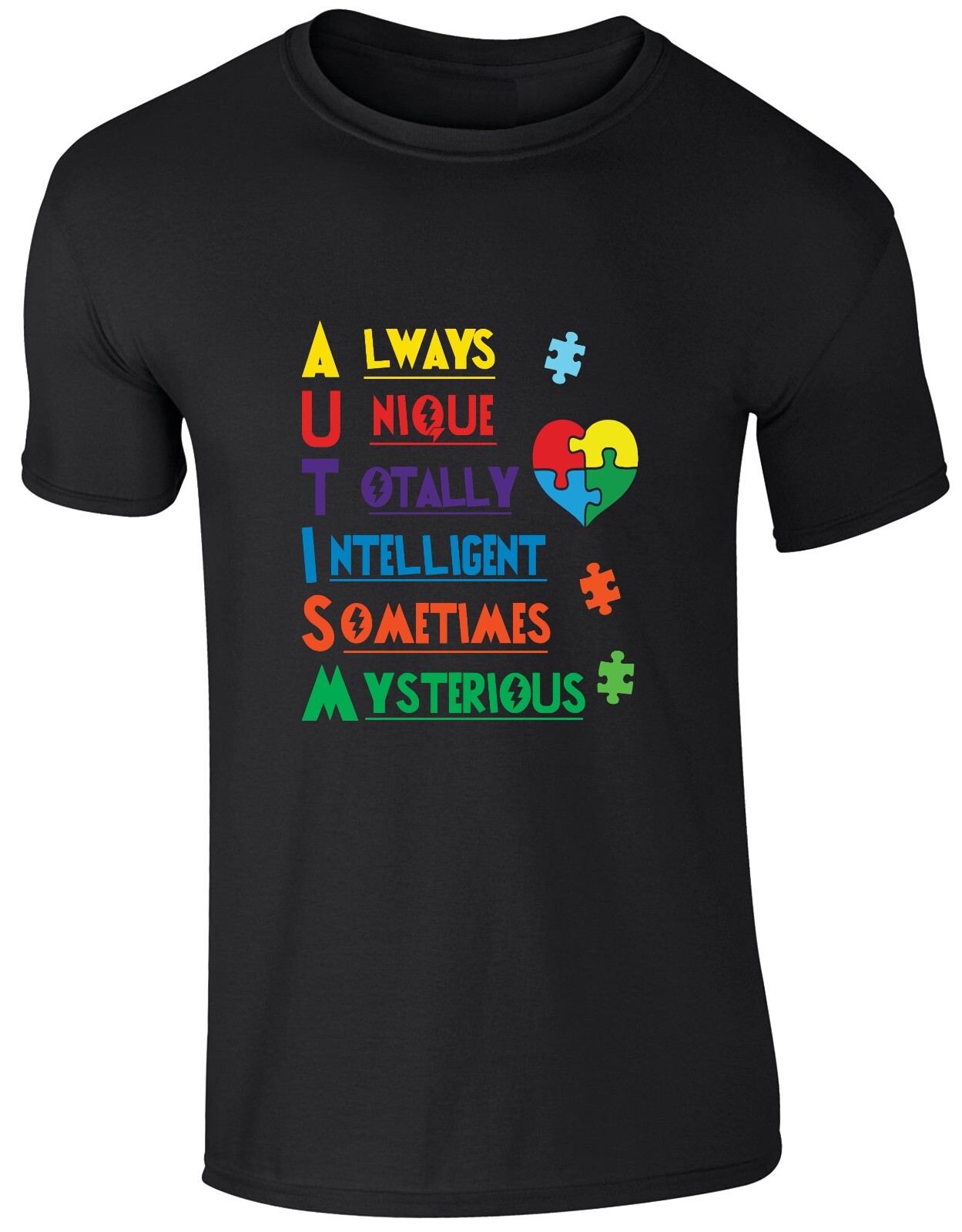 Autism Awareness T Shirt Always Unique Autism Support Autistic Gift Tee Top