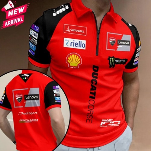 *NEW* Ducati Team 2026 Zip Polo Shirt – 20419