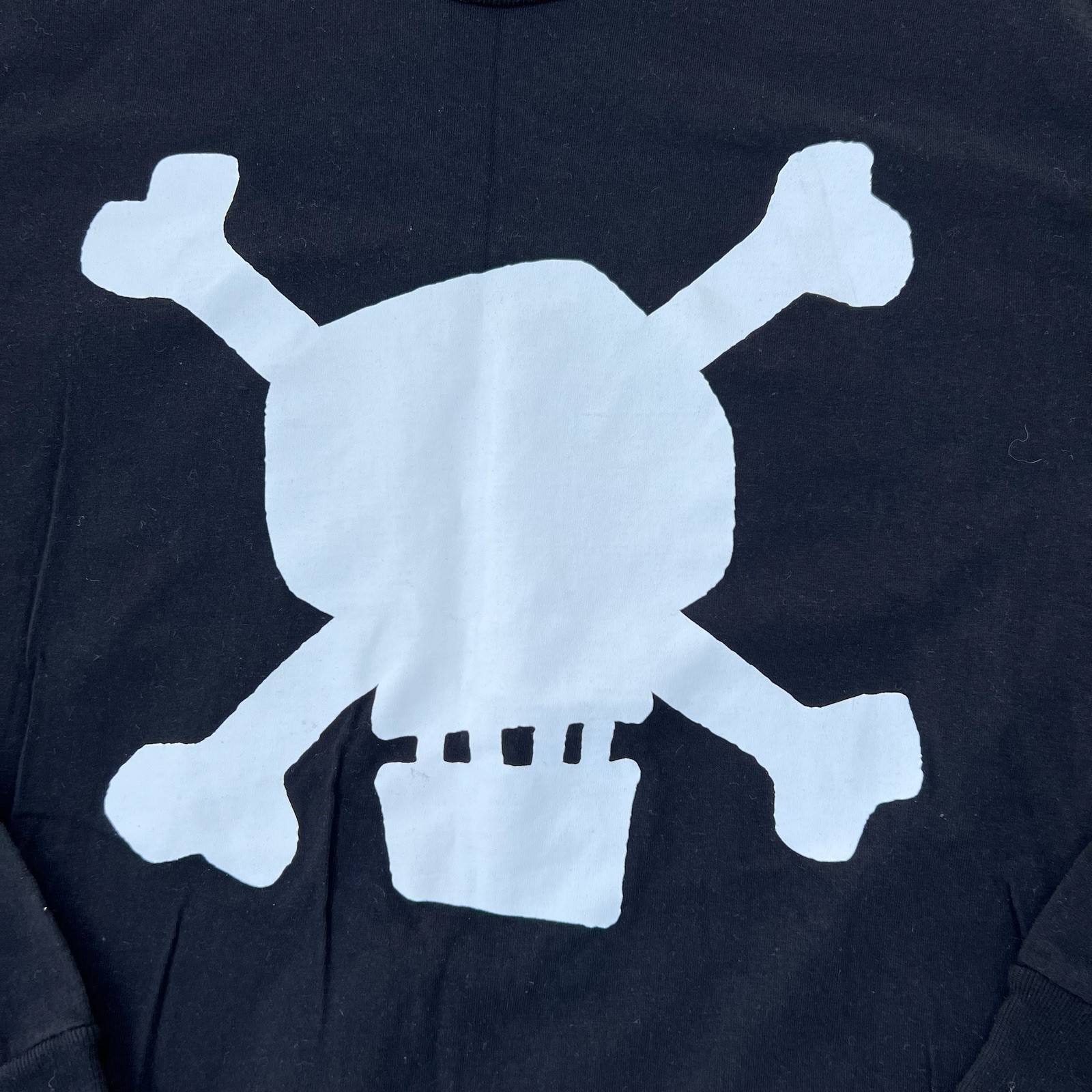 Stussy Shirt Mens M Black Long Sleeve Skull Bones Worldwide Double Sided Skater