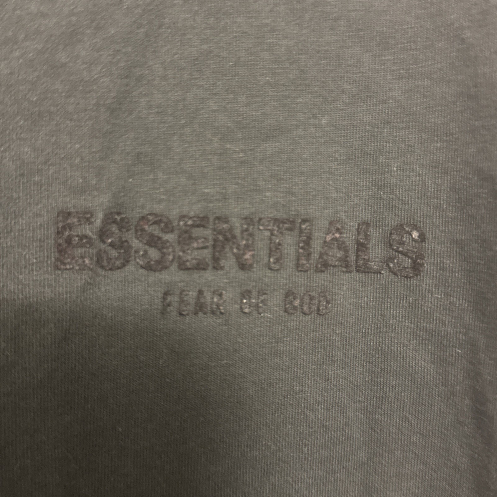 Fear of God ESSENTIALS Stretch Limo Long Sleeve Logo T-Shirt Size Large