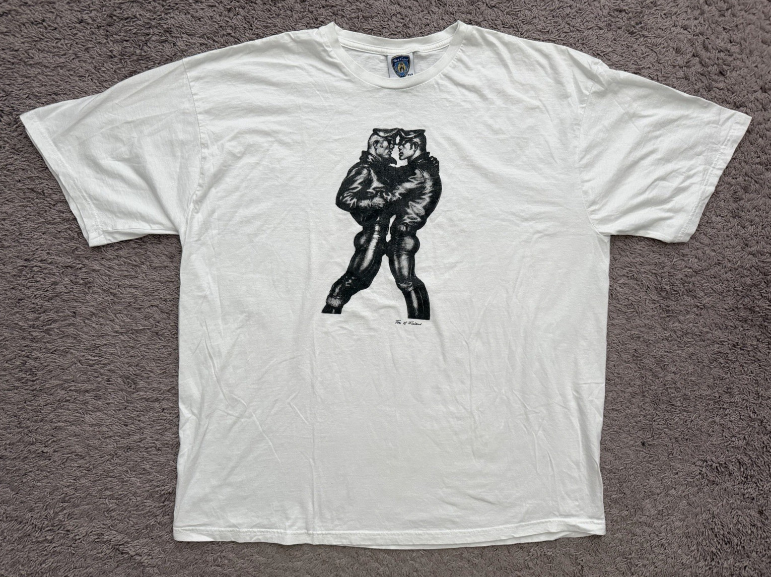 Tom Of Finland T Shirt LGBTQ Gay BDSM Art Crew Neck Men’s Size 3XL Vintage 90’s