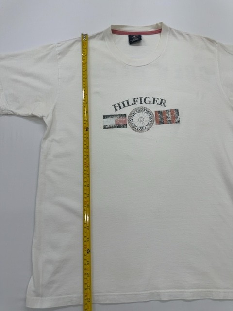 Tommy Hilfiger Men’s T-Shirt White Graphic Logo Size L Regular