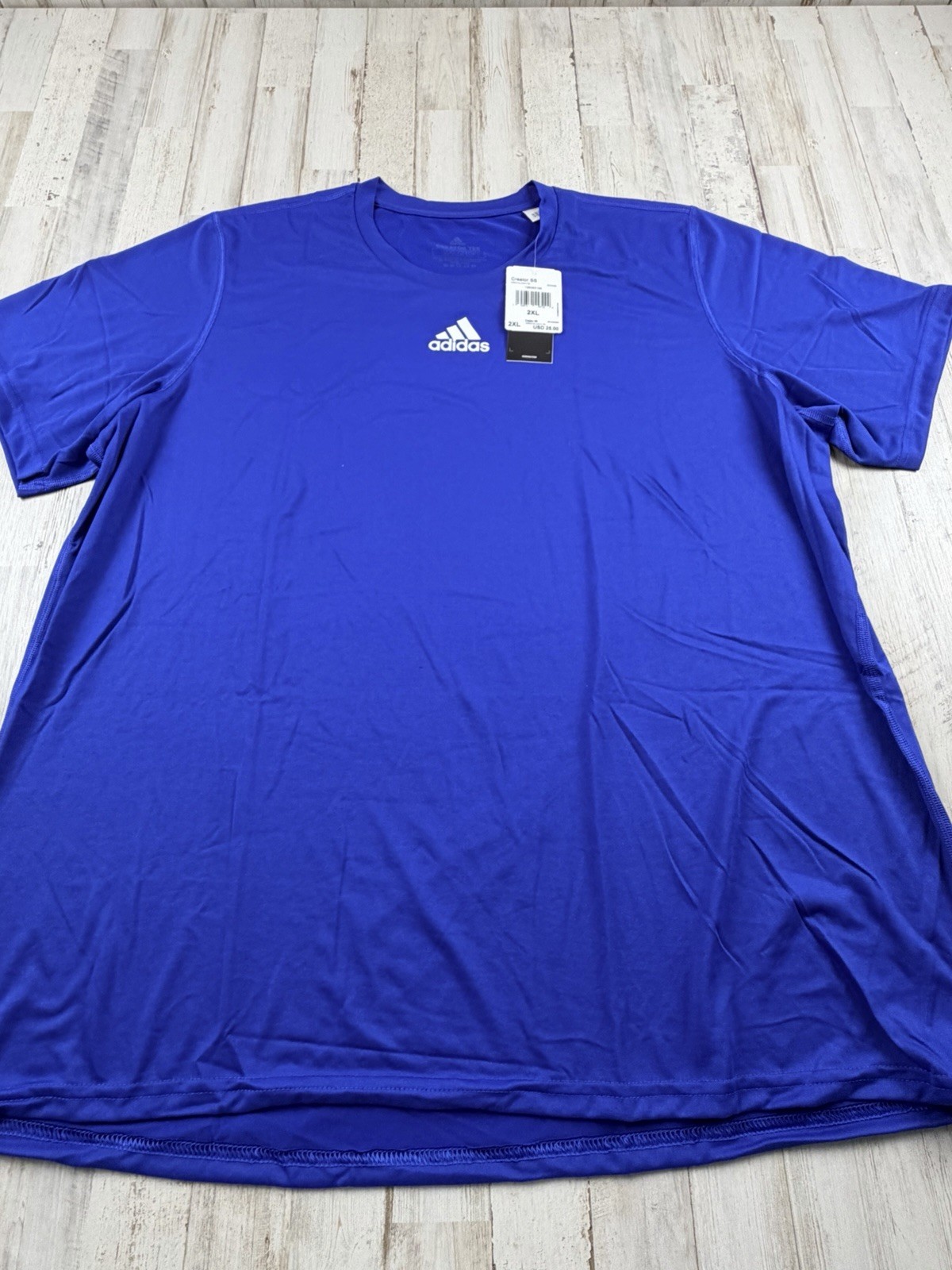 Adidas Men’s Creator Short Sleeve TShirt Blue EK0088 Size XXL 2XL NWT Fast Ship