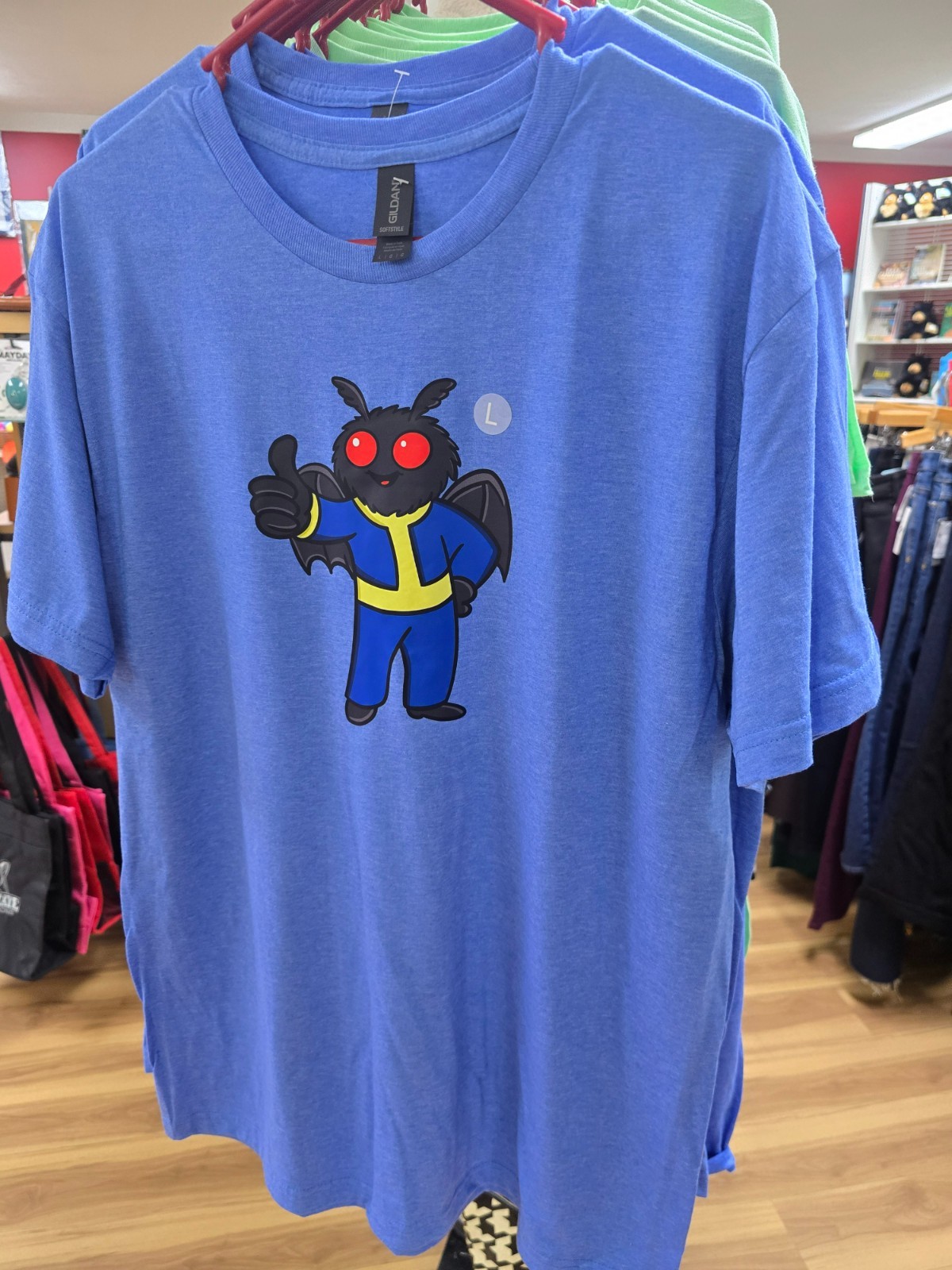 Vault Guardian Mothman T-Shirt Wasteland Inspired Appalachian Cryptid Gamer Tee