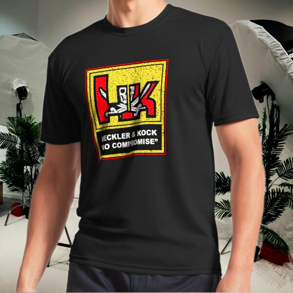 HK Heckler & Koch – No Compromise Logo Men’s T-Shirt Funny Size S to 5XL