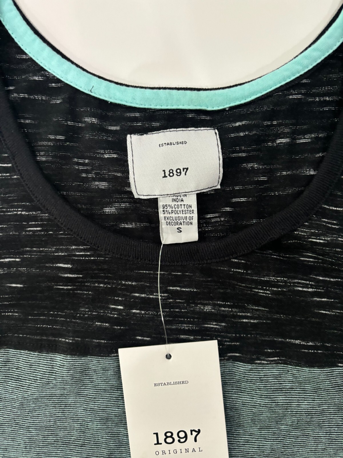NEW 1897 Black/Teal/Gray Men’s Small Tank Top T-Shirt Gliks Bro Tank Sleeveless