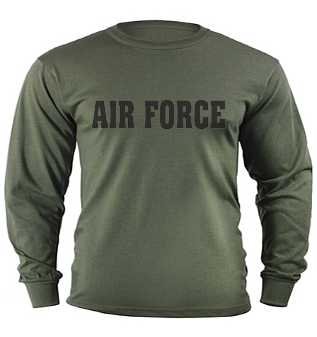 Mens Long Sleeve Graphic Tee Military Tactical Gear Clothing T-shirt Air Force