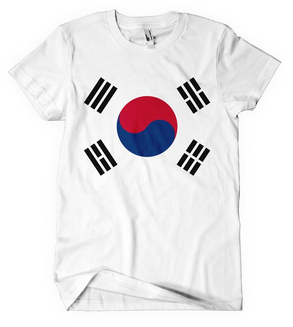 SOUTH KOREA COUNTRY SEAL FLAG White Cotton Adult Unisex T-Shirt Tee Top