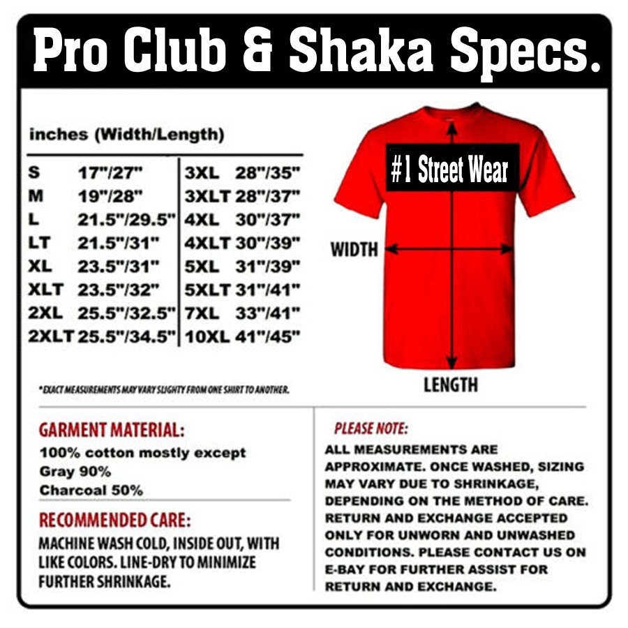 1 New Men’s Pro Club Heavyweight Black Plain T-Shirt M-7XL & 10XL Blank PROCLUB