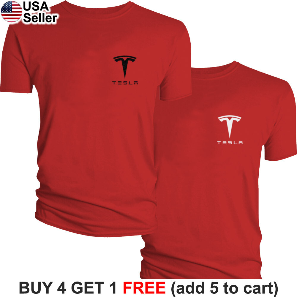 Tesla T-Shirt Motors Logo Elon Musk Model S 3 X Y Cybertruck Racing Sport BTS08
