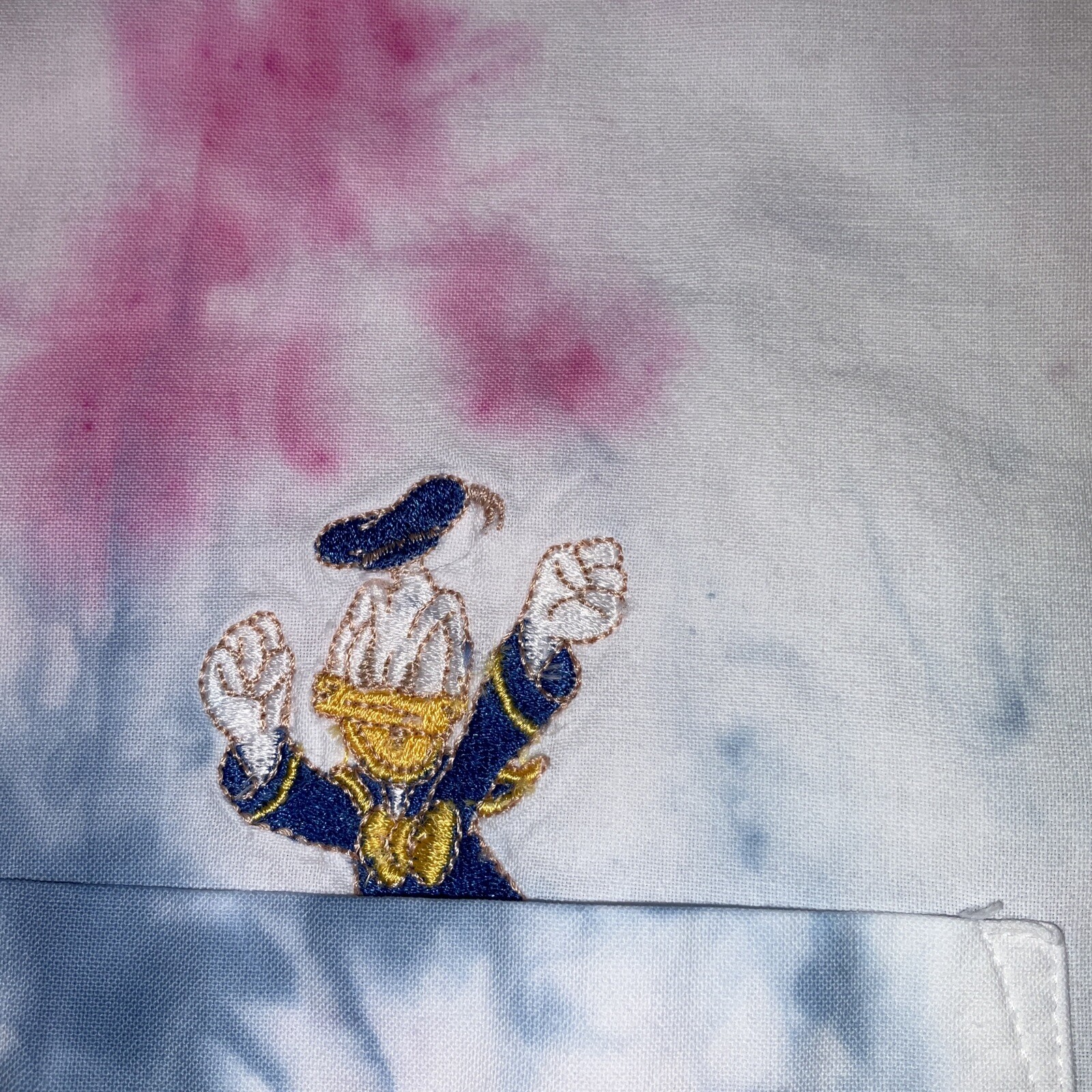 Vintage Disney Mickey Unlimited Shirt Sz M Donald Duck Tie Dye 90s Button Front