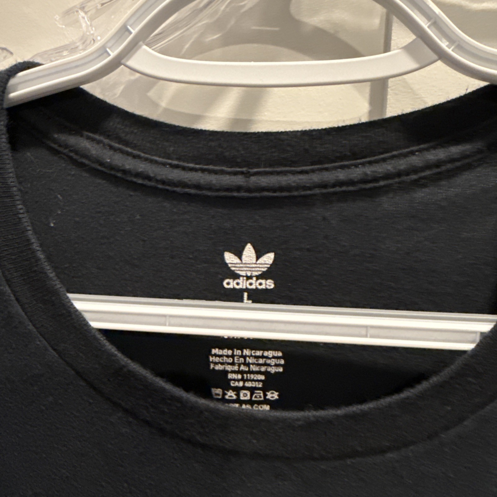 Mens ADIDAS Originals Black Logo Graphic Print Tee T Shirt Sz M