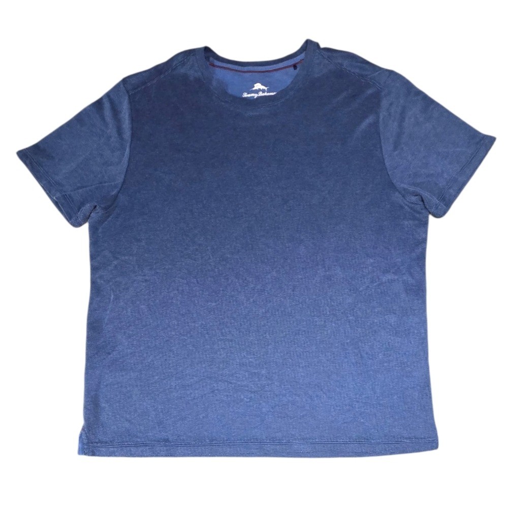 Tommy Bahama Men’s Outdoor Performance Tencel Modal Polyester S/s Shirt Blue XL