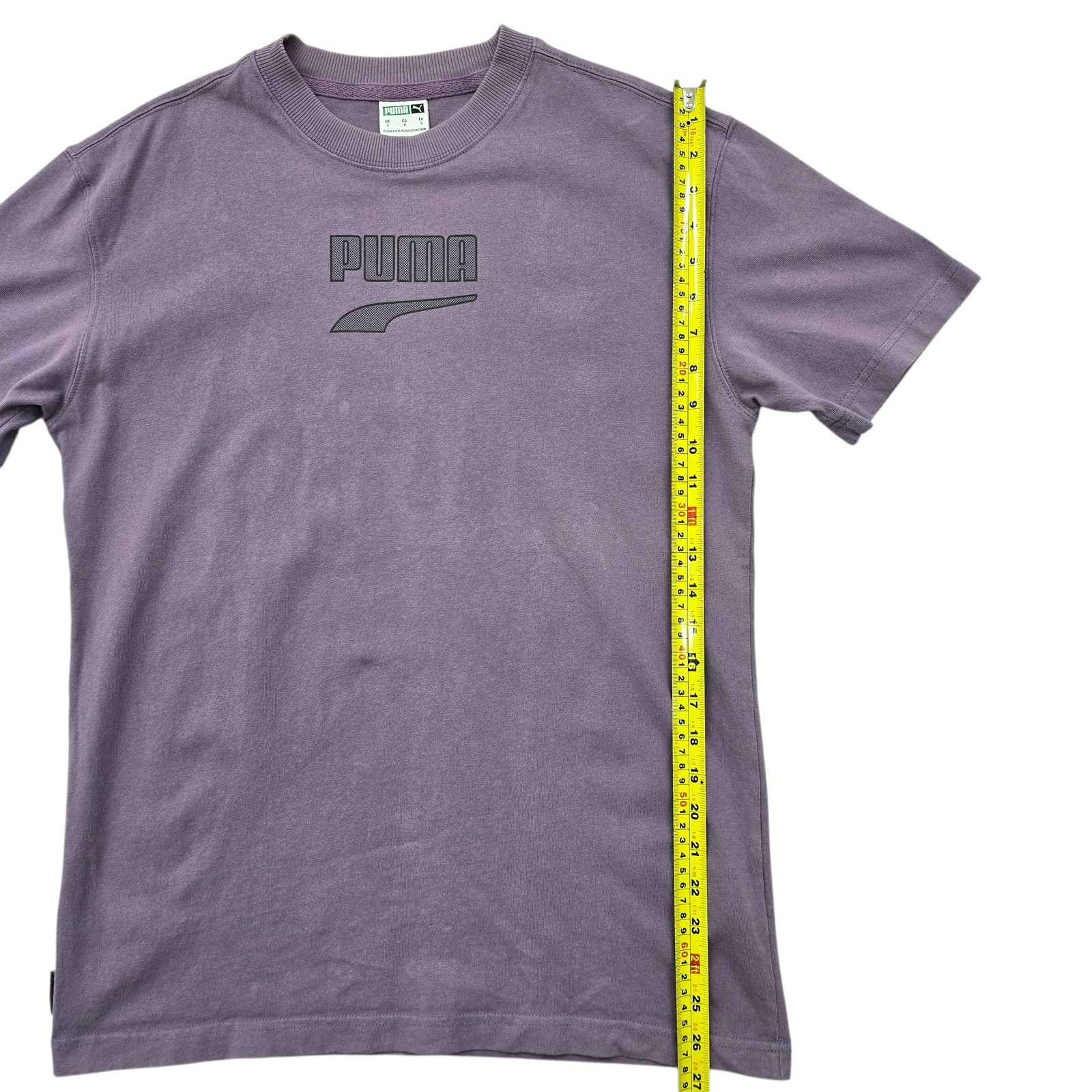 Puma Forever Better Purple S Men’s Crew Neck T-Shirt Embroidered Logo