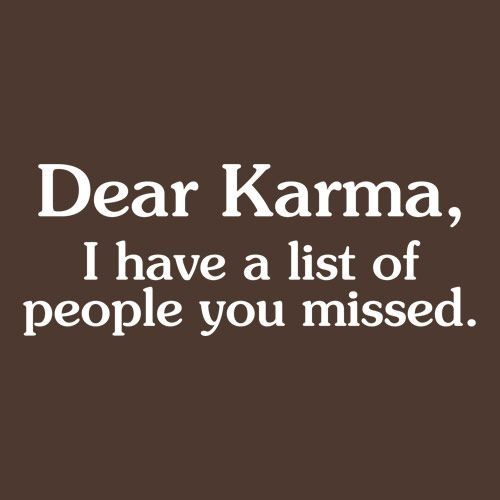 Dear Karma I Have A List Of People Sarcastic Humor Graphic Novelty Funny T Shirt
