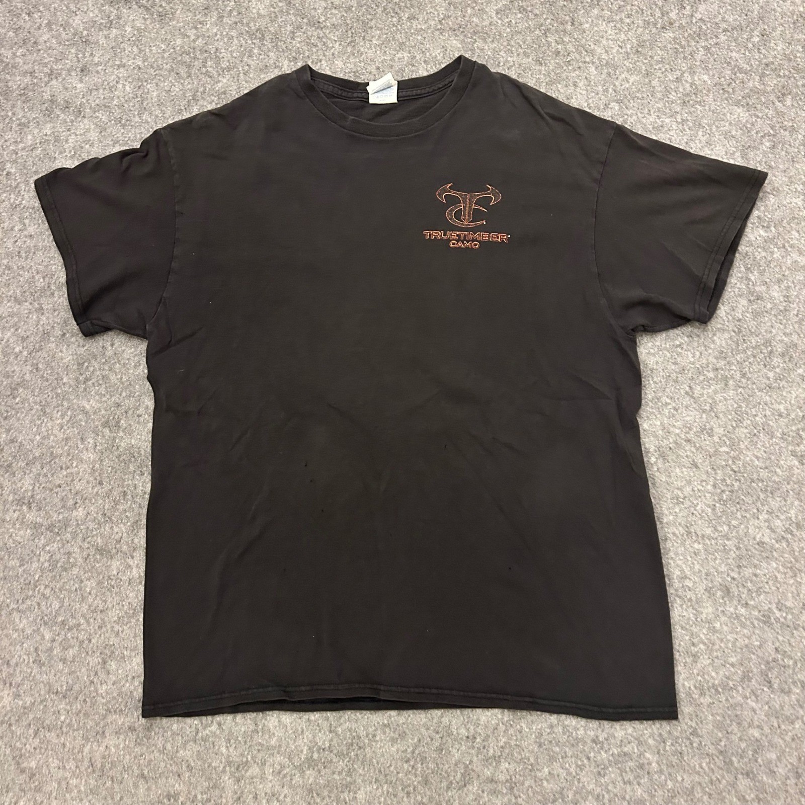 Delta Pro Weight Truetimber Camo Black Center Logo T Shirt Adult Large