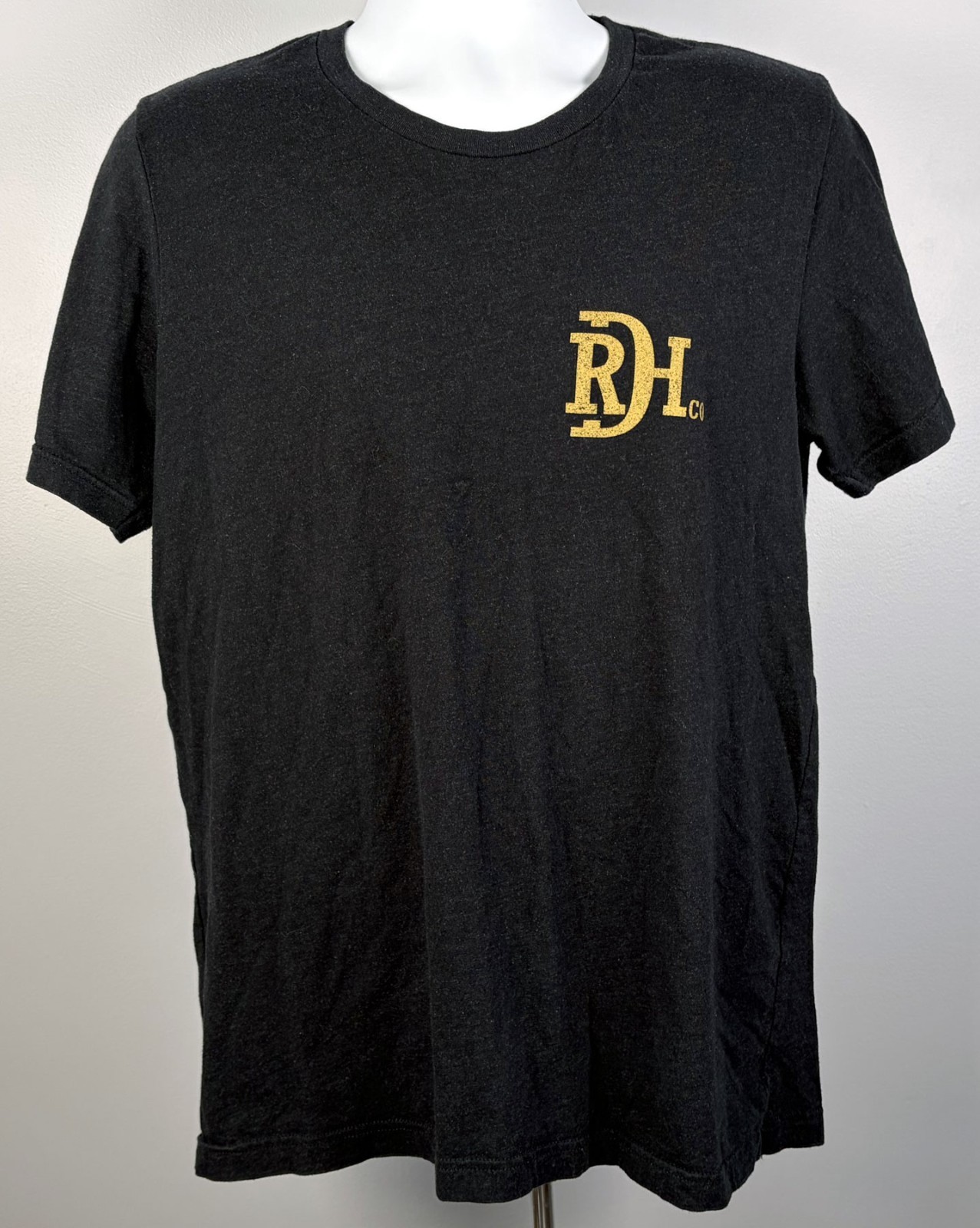 Red Dirt Hat Co Fish Logo T Shirt Mens Large Cotton Polyester Blend Black