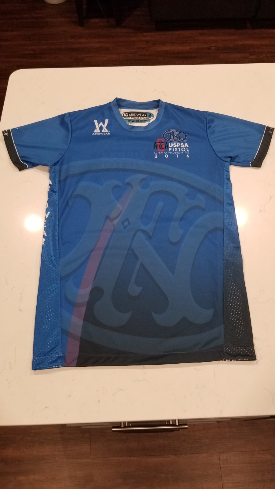 2016 USPSA Shirt Pistol Championships Area 6 Size Med Blue Breathable Quick Dry