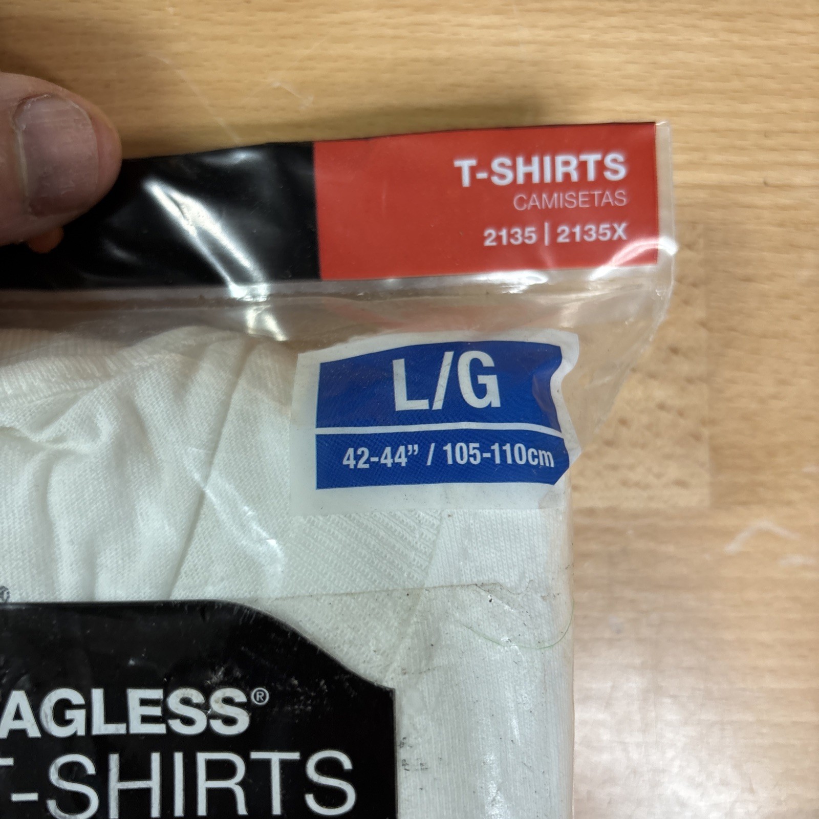 Hanes Men’s 3 Pack Tagless Comfort Soft Crew Neck Undershirt, White, L/G