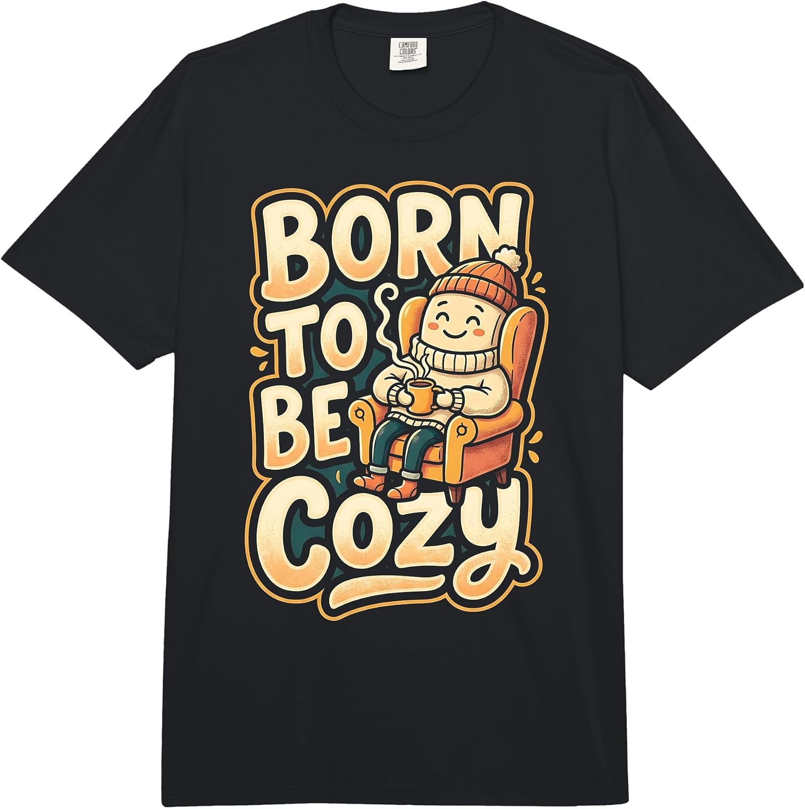 Cozy Vibes Adult Heavyweight T-Shirt – Soft Aesthetic Comfort Wear