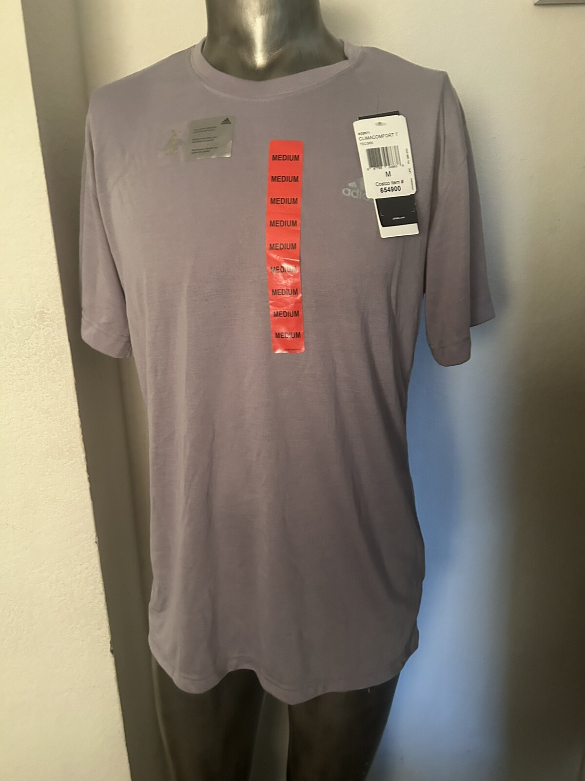 Adidas performance climalite 100% polyester crew neck Men shirt Size Medium new