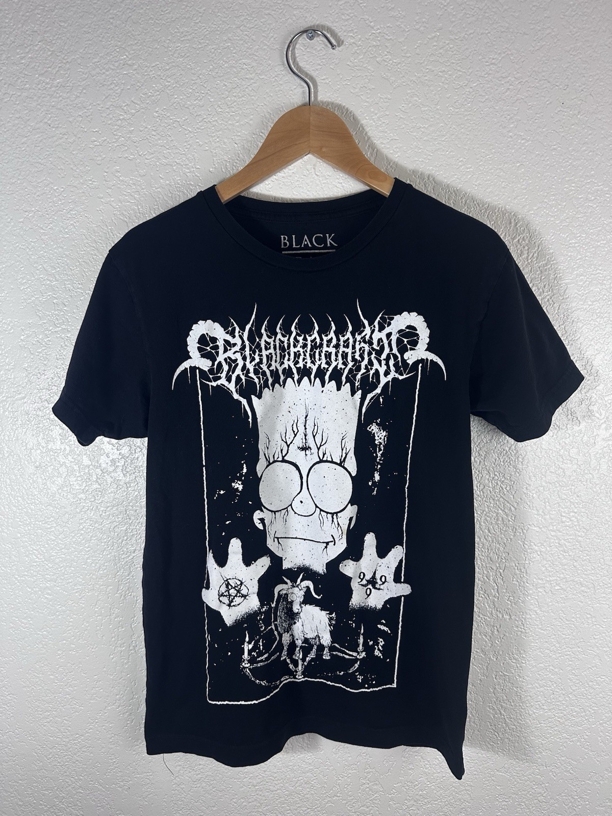 BlackCraft Cult Bart Simpson Graphic T-Shirt Men’s Size S Goth Black Metal Tee