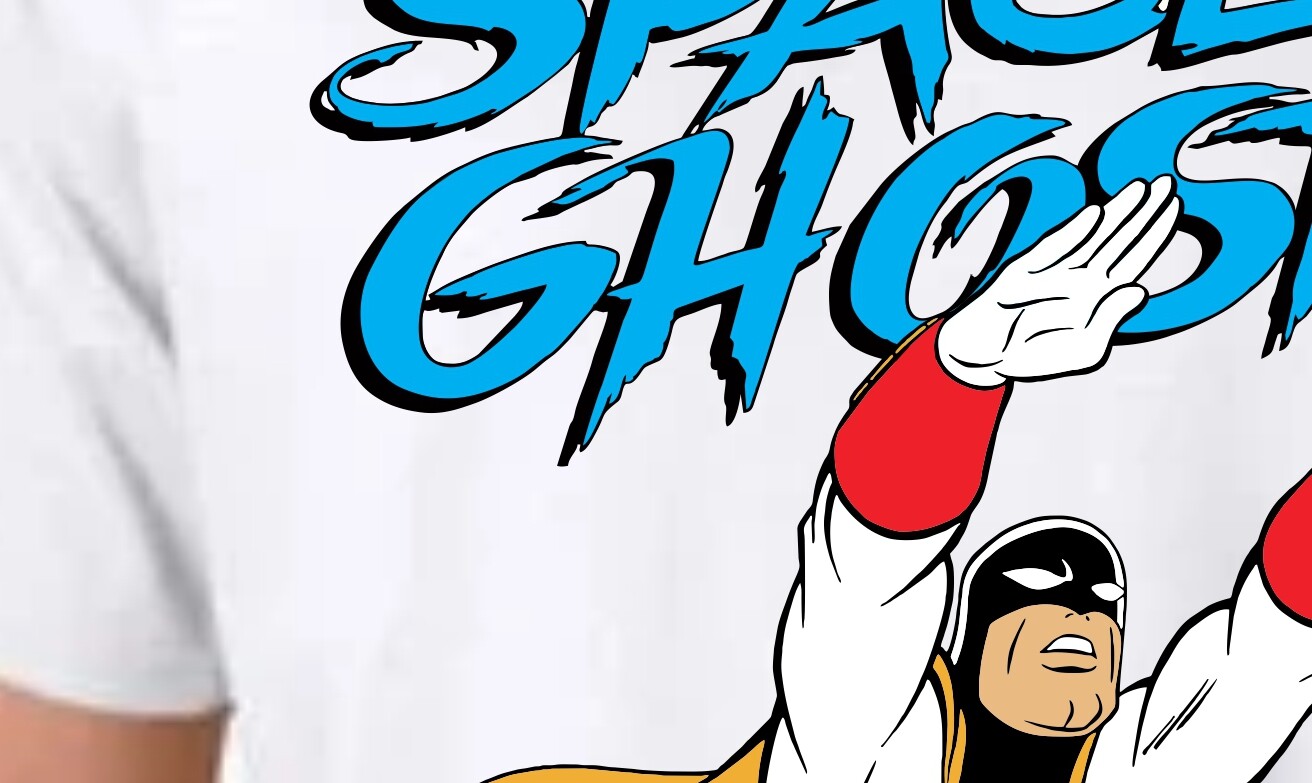 SPACE GHOST (FLYING VERSION) 1966 CARTOON T-SHIRT HANNA BARBERA