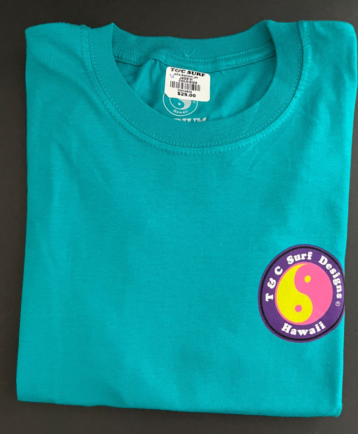 *Local Motion (ALOHA) Hawaii Unisex Medium Jade T Shirt, Big O Logo!*