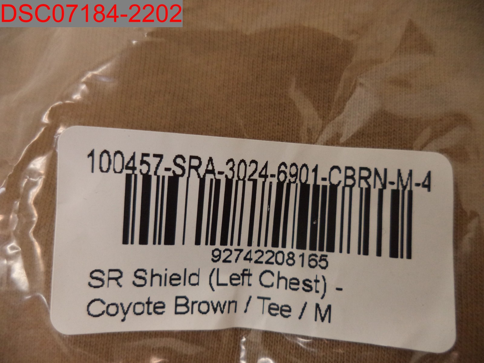 Shield Republic Men’s Coyote Brown SR Shield Logo Left Side Tee, M 92742208165