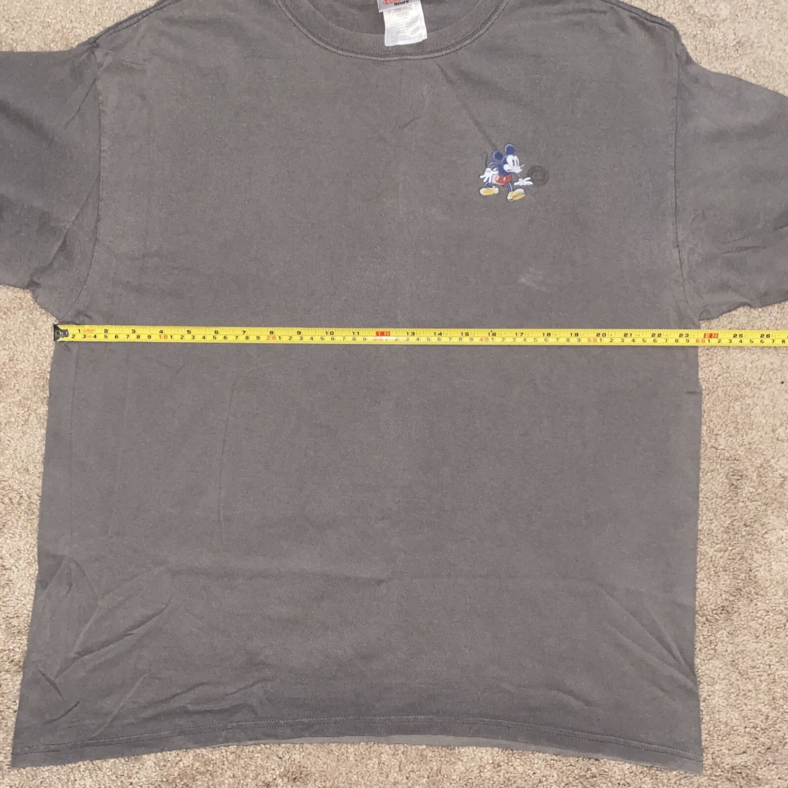 VINTAGE Disney Store Mickey Mouse Cartoon T-Shirt XL Gray Classic Movie TV
