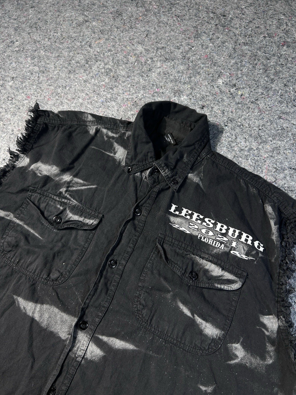 Biker Wear USA Cut Off Vest Leesburg Florida 2021 Graphic Size Large