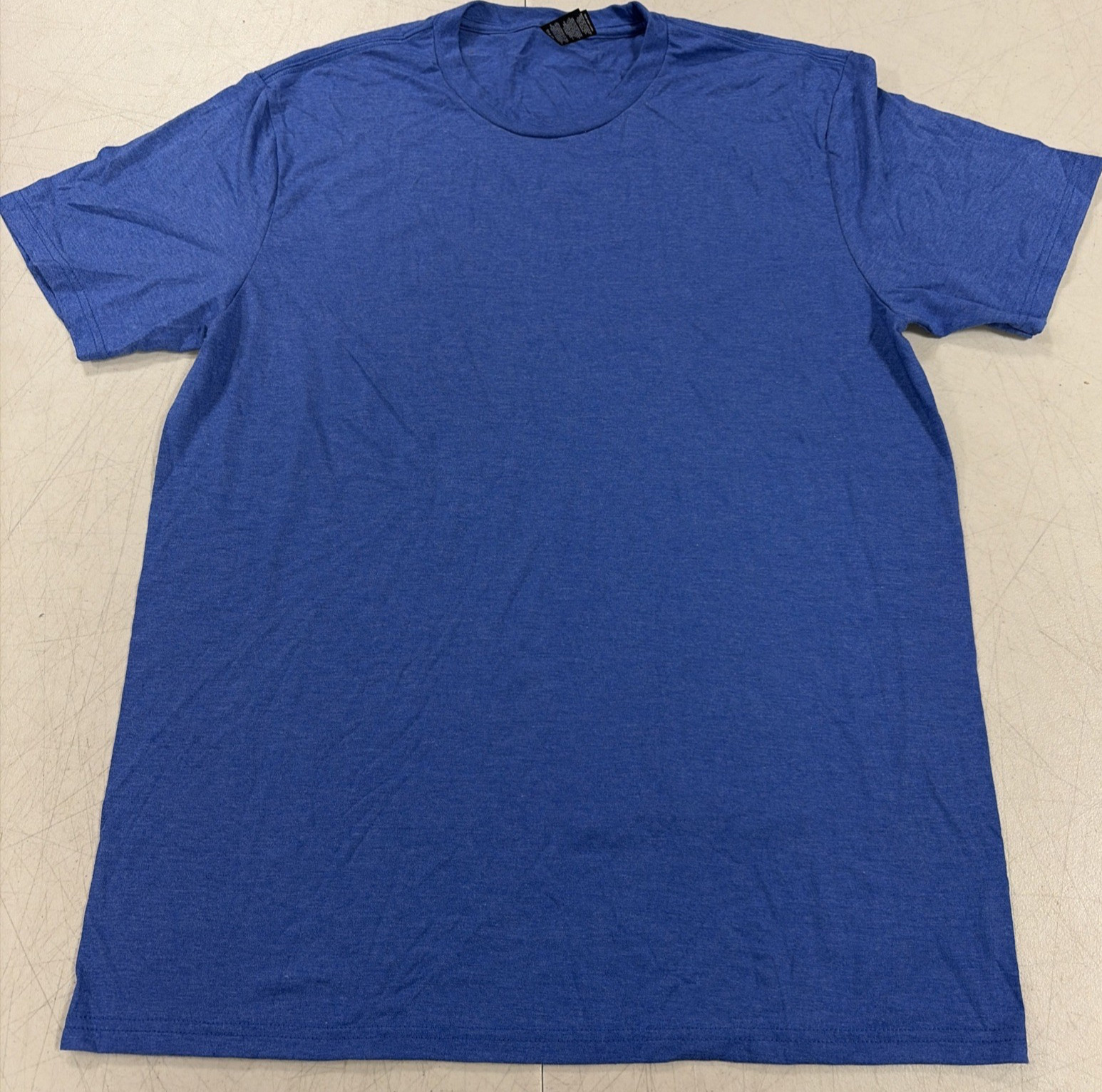 District Perfect Tri DTG Crew-Neck Adult T-Shirt Short Sleeve Blue Size L New