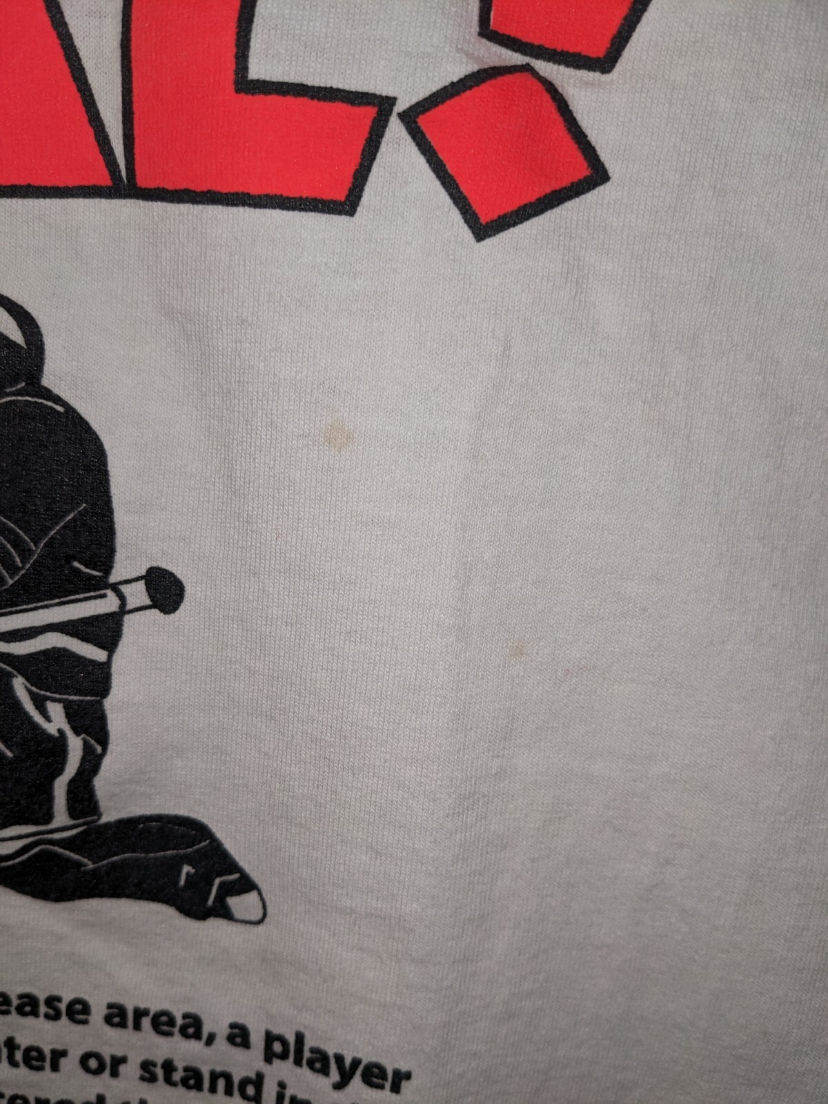 Vintage 90s No Goal Humor Funny Hockey NHL Sports White Large T-Shirt