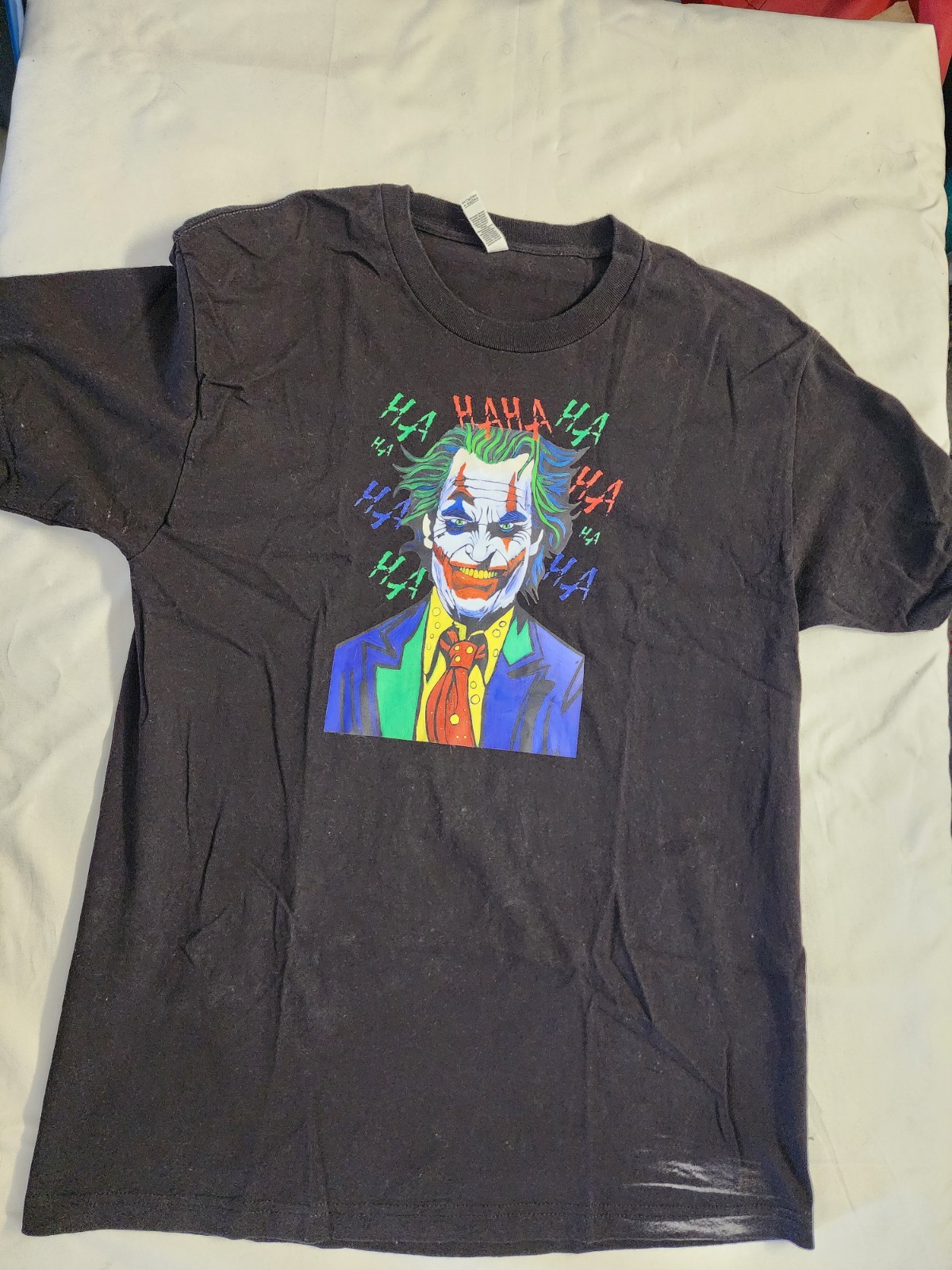 The Joker Shirt Mens White/ Black Graphic DC Comics Tee S M L Xl