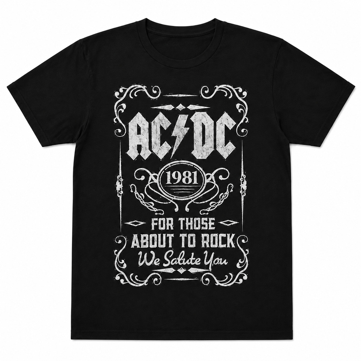 AC DC For Those About to Rock 1981 Vintage T Shirt Unisex Tee