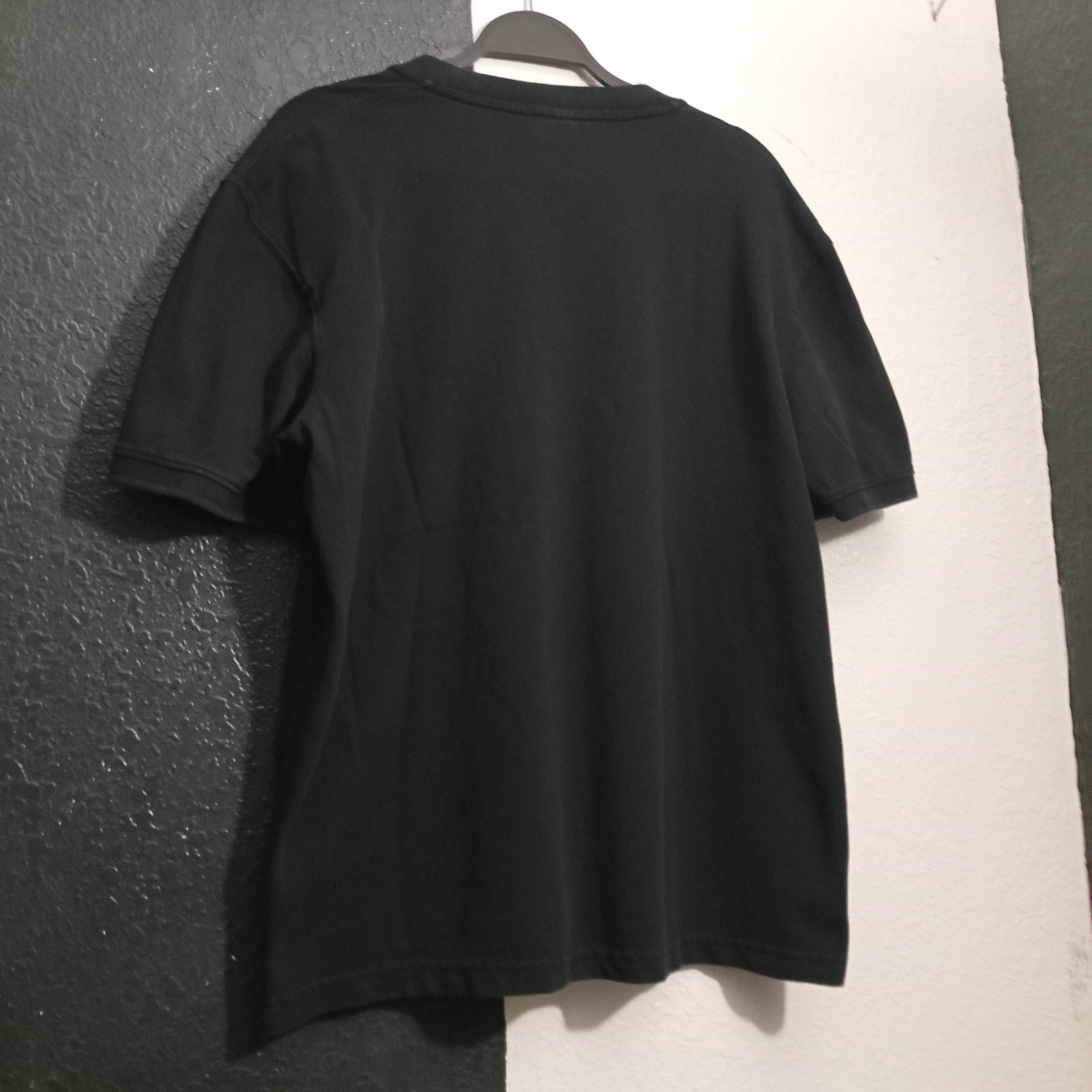 Zara 1/4 Zip T-Shirt Mens Large Black Short Sleeve Casual Top