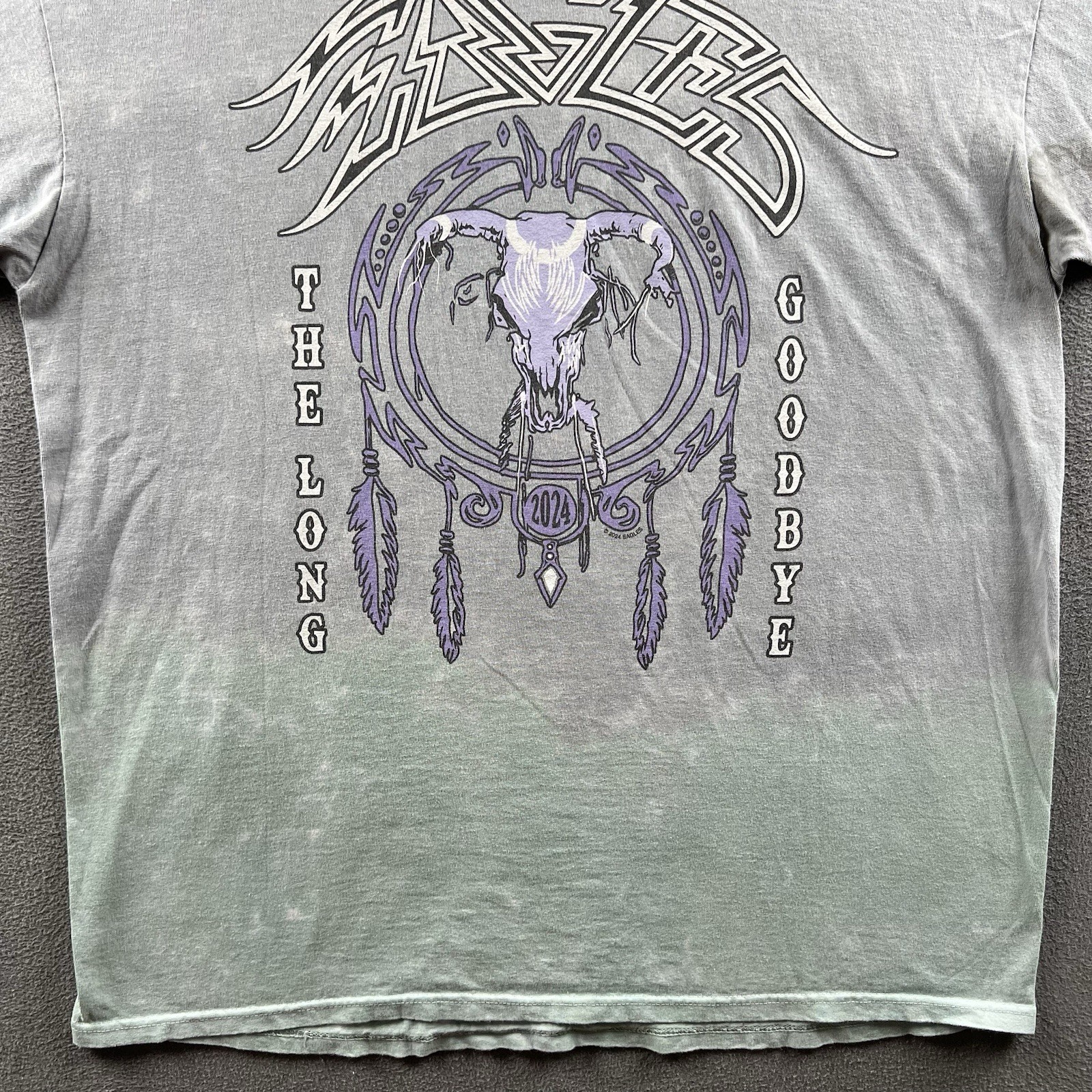 The Eagles Shirt Mens 2XL Tie Dye Liquid Blue The Long Goodbye 2024 Band Tour