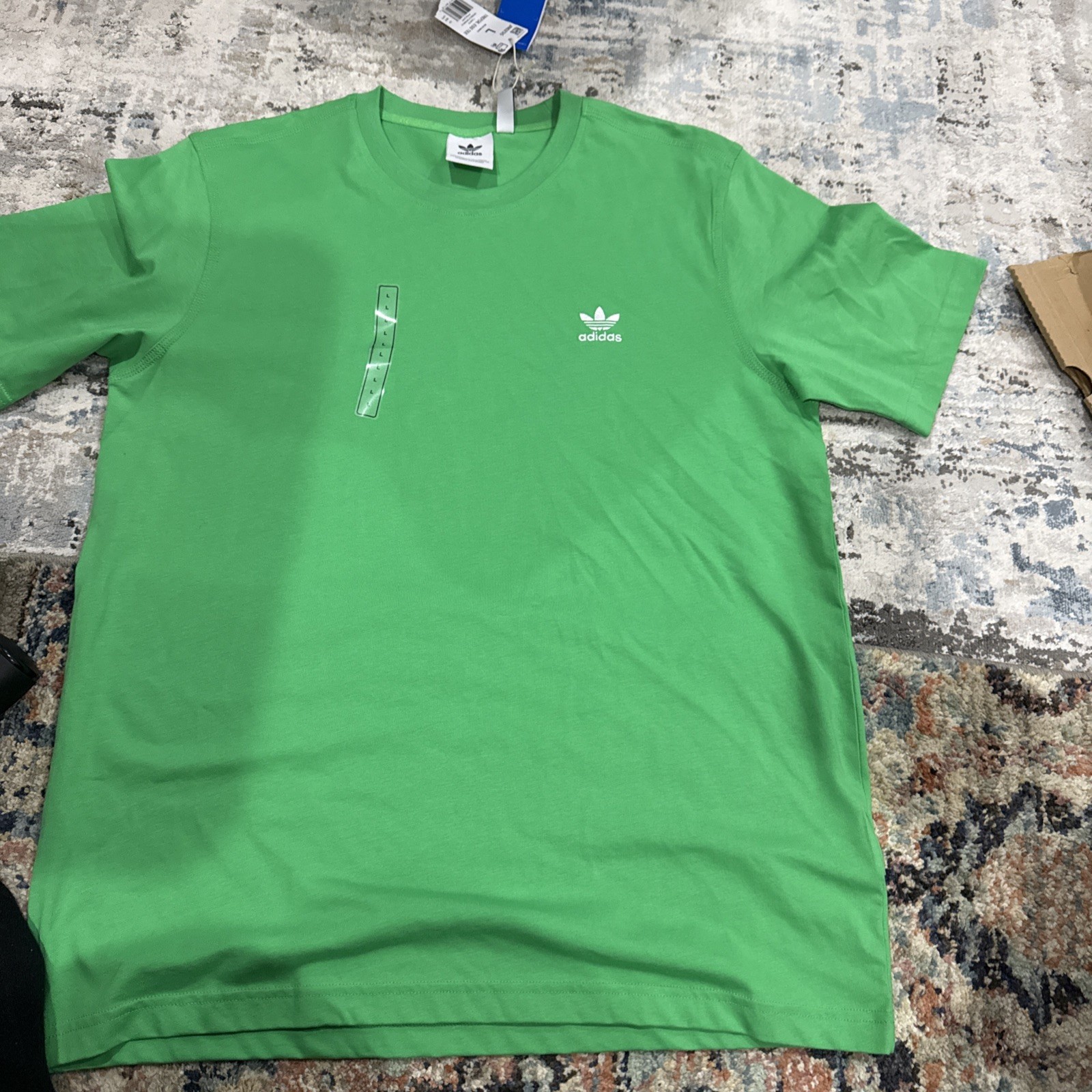 NWT Men’s Adidas Trefoil Essentials Tee Size Large Energy Green Original