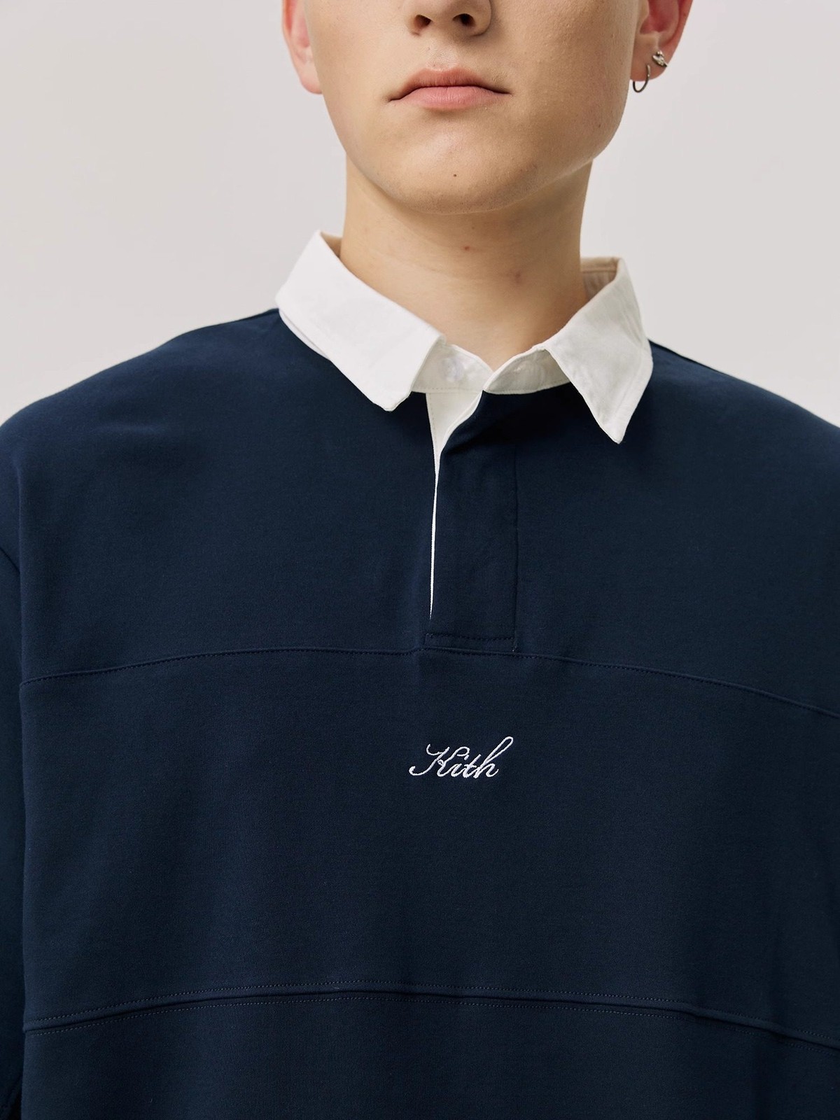 KITH Embroidered Patchwork Polo Shirt Men Summer Cool Casual Top
