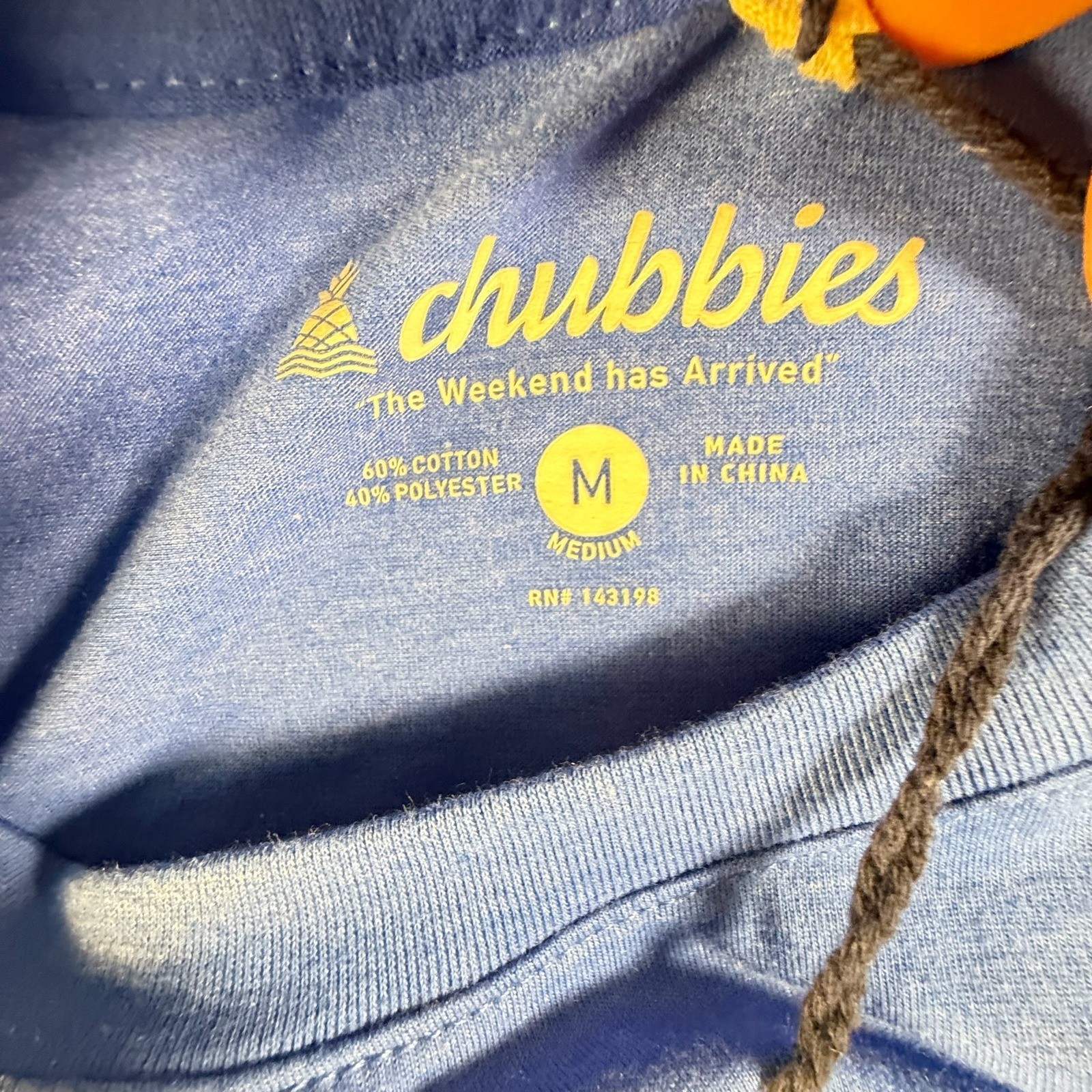 Chubbies T-Shirt Mens Medium Blue NEW The Relaxer Weekend Graphic Palm Tree