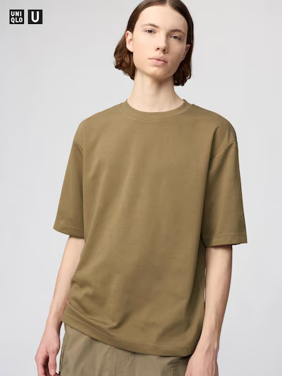 UNIQLO U AIRism Oversized T-Shirt Unisex Cotton Blend All Colors Available Stree