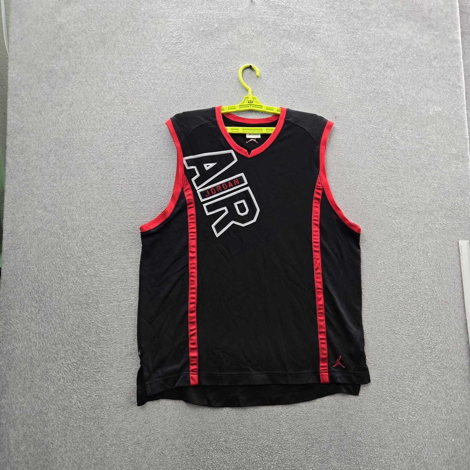Air Jordan Men Jersey L/G Black Embroidered Logo Basketball Y2K