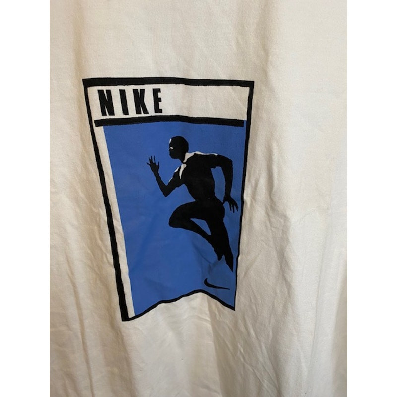Vintage 90s Nike Running Big Box Logo Tee T-shirt Inspired Designer Size XL