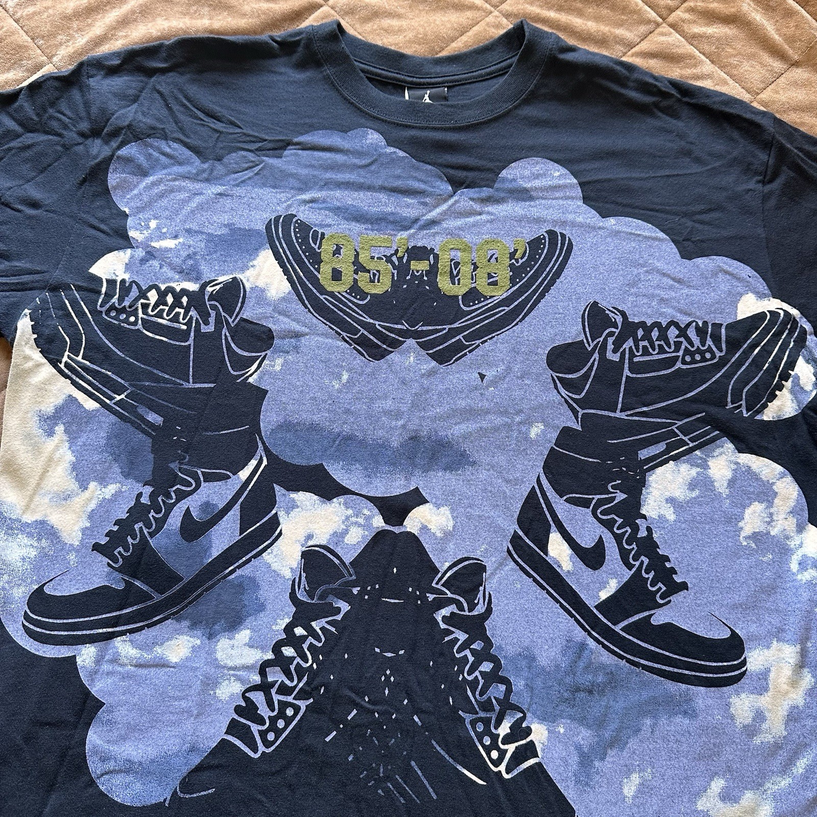 JORDAN BRAND Retro 85-08 Sneaker Graphic T-Shirt Mens XL Black Air Jordan 1