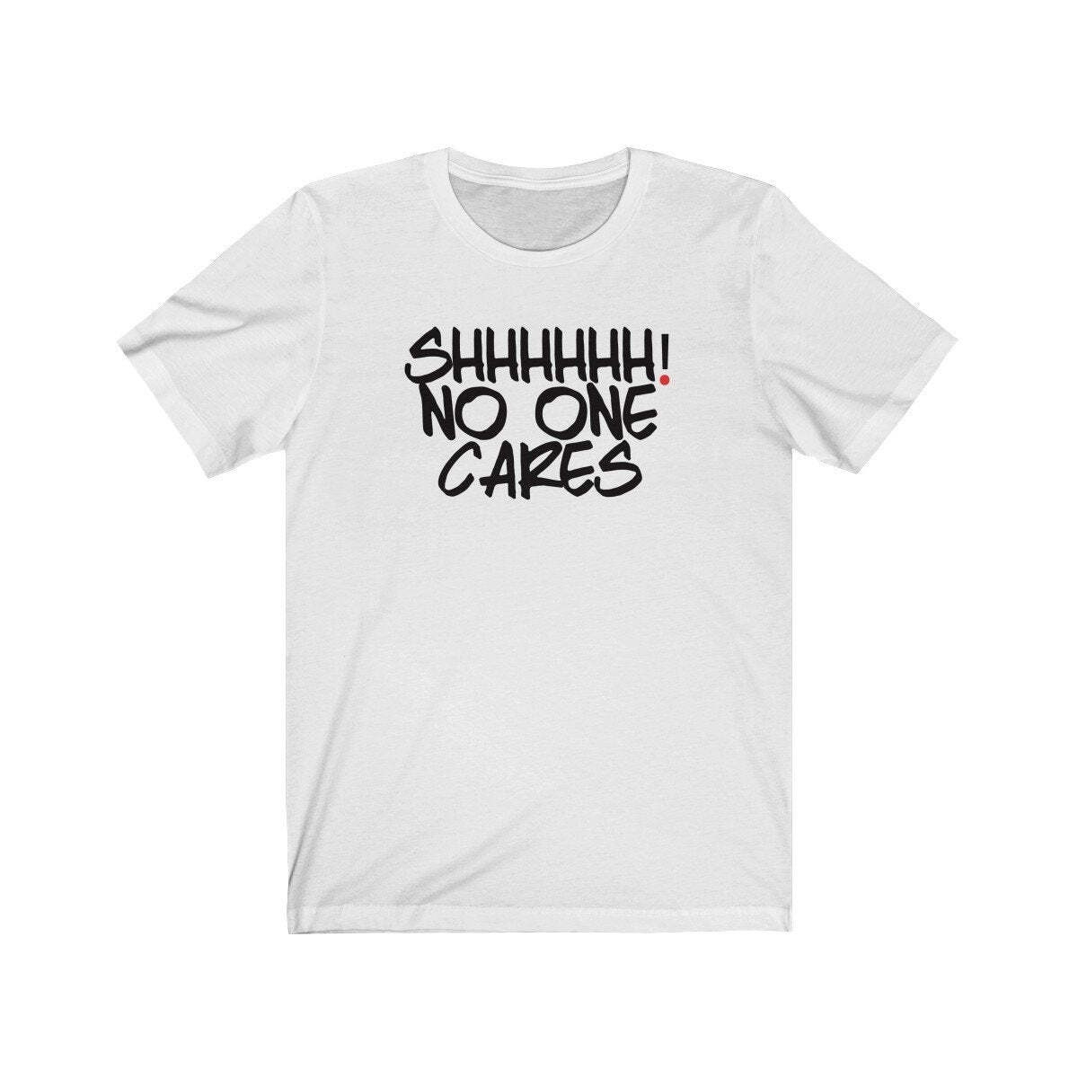 SHHHH (t-shirt) – tee graphic statement – Black White Grey Red