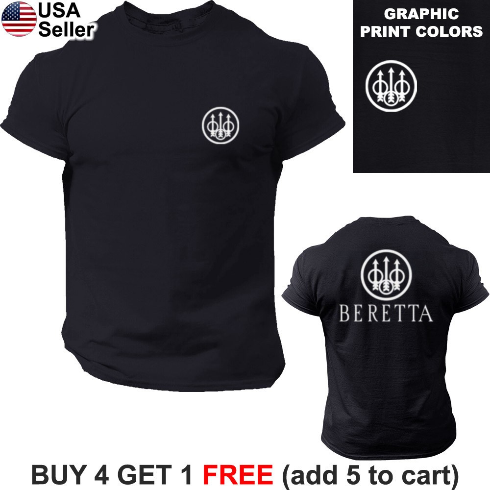 Beretta T-Shirt Firearms 2nd Amendment Gun Rights Pistol Tactical Men BBR03
