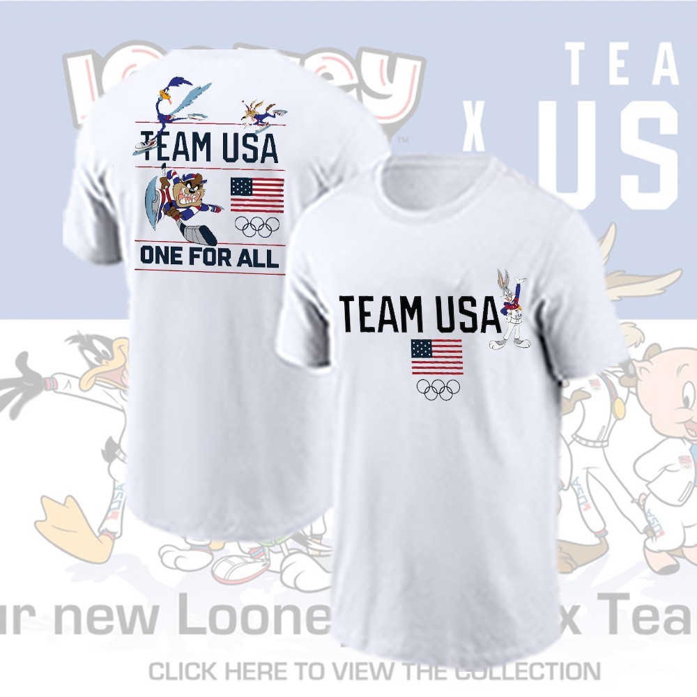 HOT! Team USA x Looney Tunes Outerstuff Chased Two Sided Shirt For Fans