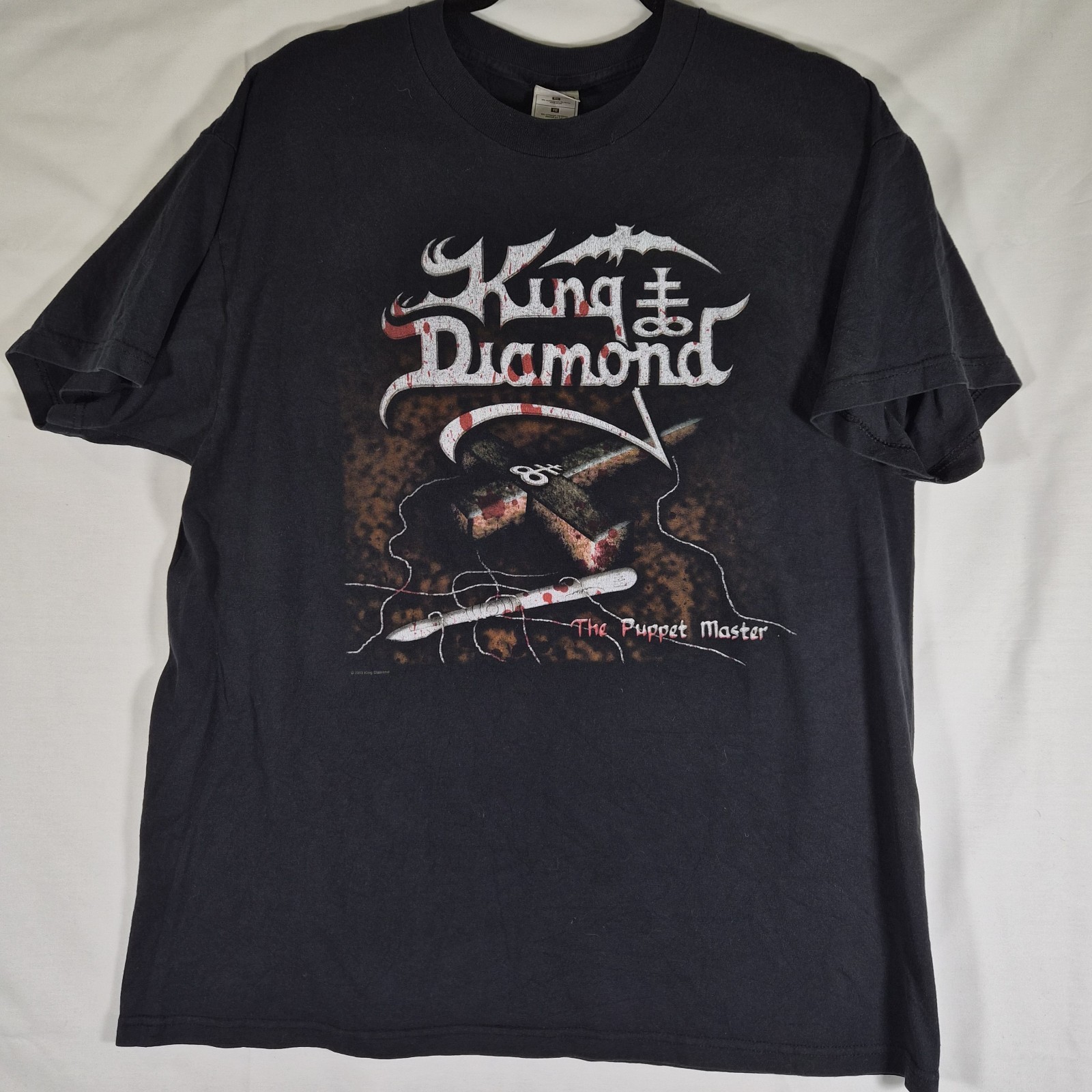 Vintage 2003 King Diamond Puppet Master Tour T Shirt XL Black Band Tee 2000s